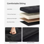 SONGMICS Banc de rangement ottoman pliant Repose-pieds avec 2 boîtes de rangement supplémentaires Supporte jusqu'à 300 kg