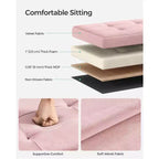 SONGMICS Banc de rangement ottoman pliant Repose-pieds avec 2 boîtes de rangement supplémentaires Supporte jusqu'à 300 kg