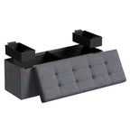 SONGMICS Banc de rangement ottoman pliant Repose-pieds avec 2 boîtes de rangement supplémentaires Supporte jusqu'à 300 kg