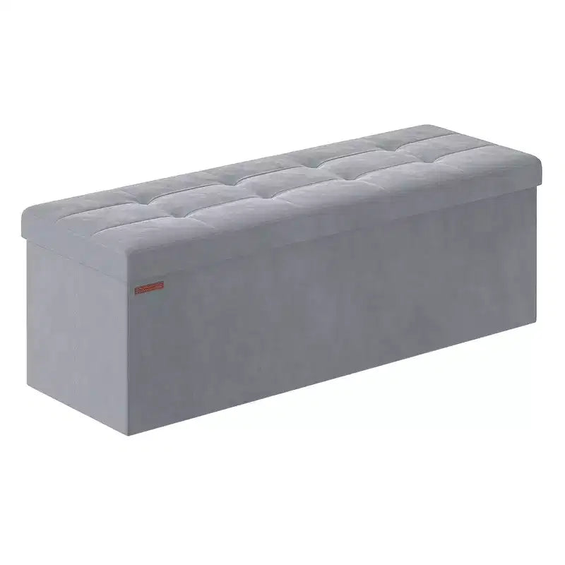 SONGMICS Banc de rangement ottoman pliant Repose-pieds avec 2 boîtes de rangement supplémentaires Supporte jusqu'à 300 kg