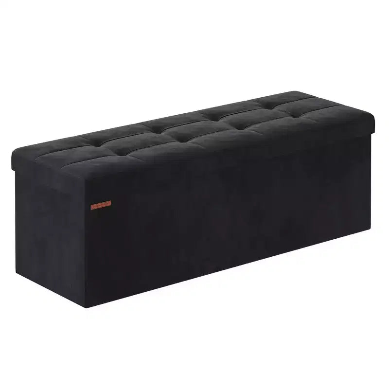 SONGMICS Banc de rangement ottoman pliant Repose-pieds avec 2 boîtes de rangement supplémentaires Supporte jusqu'à 300 kg