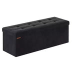 SONGMICS Banc de rangement ottoman pliant Repose-pieds avec 2 boîtes de rangement supplémentaires Supporte jusqu'à 300 kg