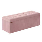 SONGMICS Banc de rangement ottoman pliant Repose-pieds avec 2 boîtes de rangement supplémentaires Supporte jusqu'à 300 kg