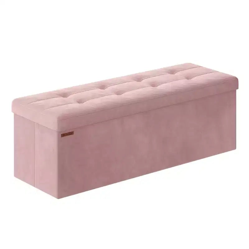 SONGMICS Banc de rangement ottoman pliant Repose-pieds avec 2 boîtes de rangement supplémentaires Supporte jusqu'à 300 kg
