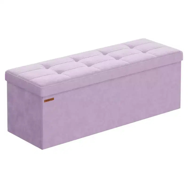 SONGMICS Banc de rangement ottoman pliant Repose-pieds avec 2 boîtes de rangement supplémentaires Supporte jusqu'à 300 kg