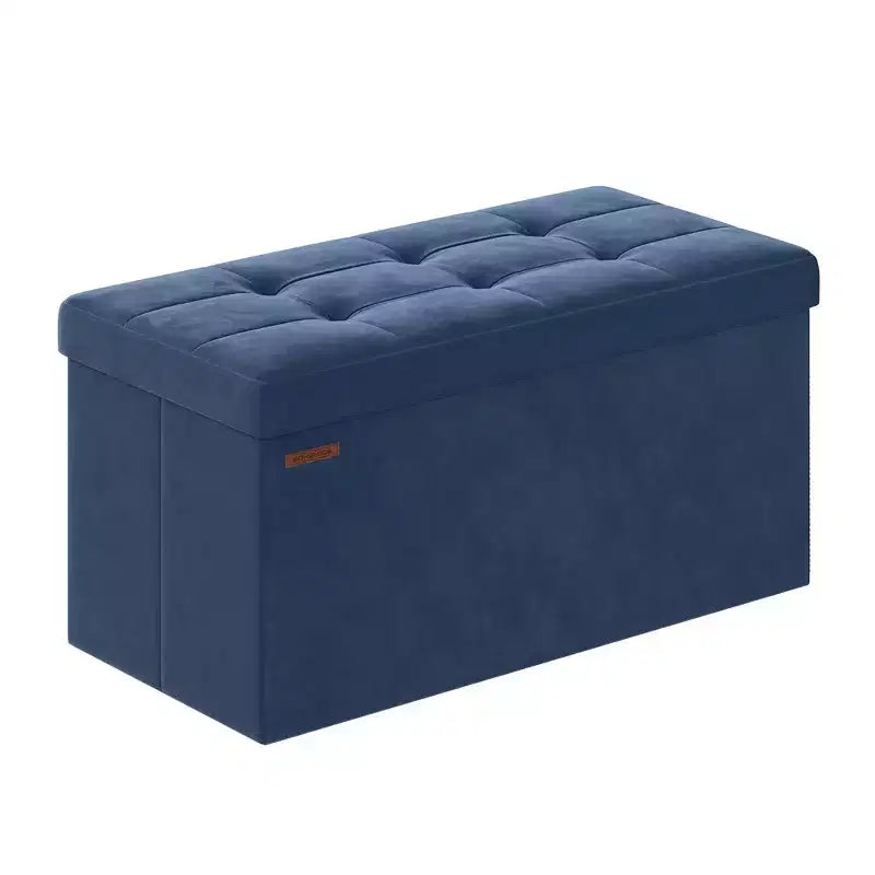 SONGMICS Banc de rangement ottoman pliant Repose-pieds avec 2 boîtes de rangement supplémentaires Supporte jusqu'à 300 kg