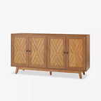 Buffet Adolf de 57 po de largeur, motif chevrons, avec étagères réglables | HULALA HOME