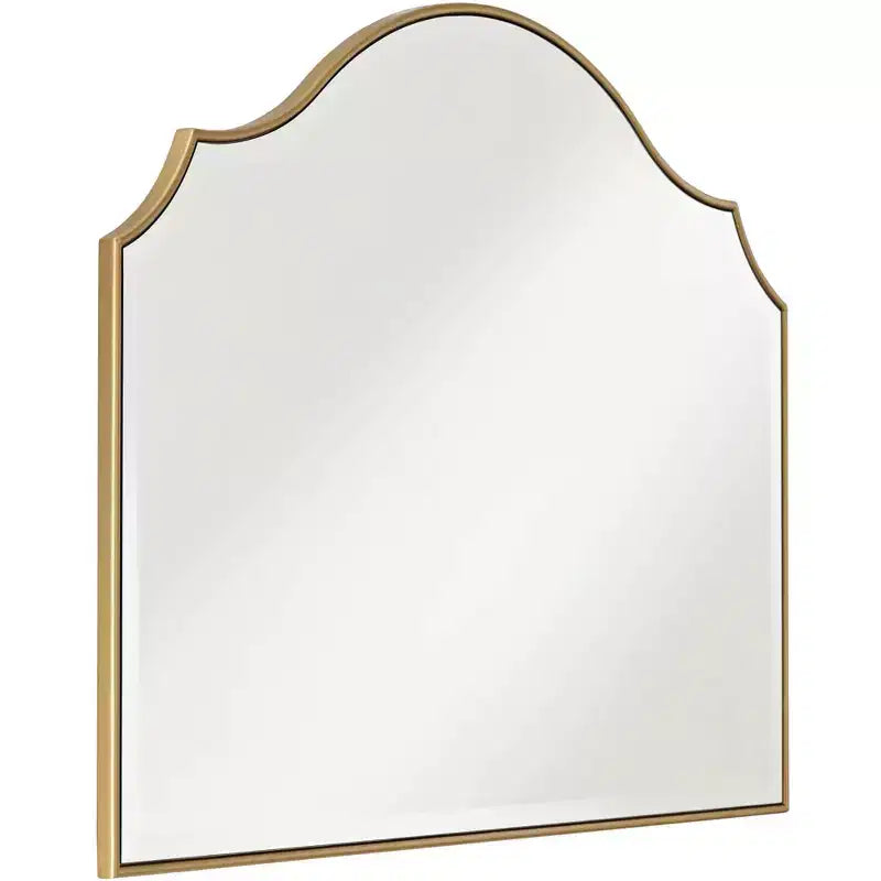 Noble Park Vinyard Miroir mural décoratif à dessus arqué pour coiffeuse, verre biseauté vintage, cadre doré, 96,5 cm de large pour salle de bain, chambre à coucher, maison