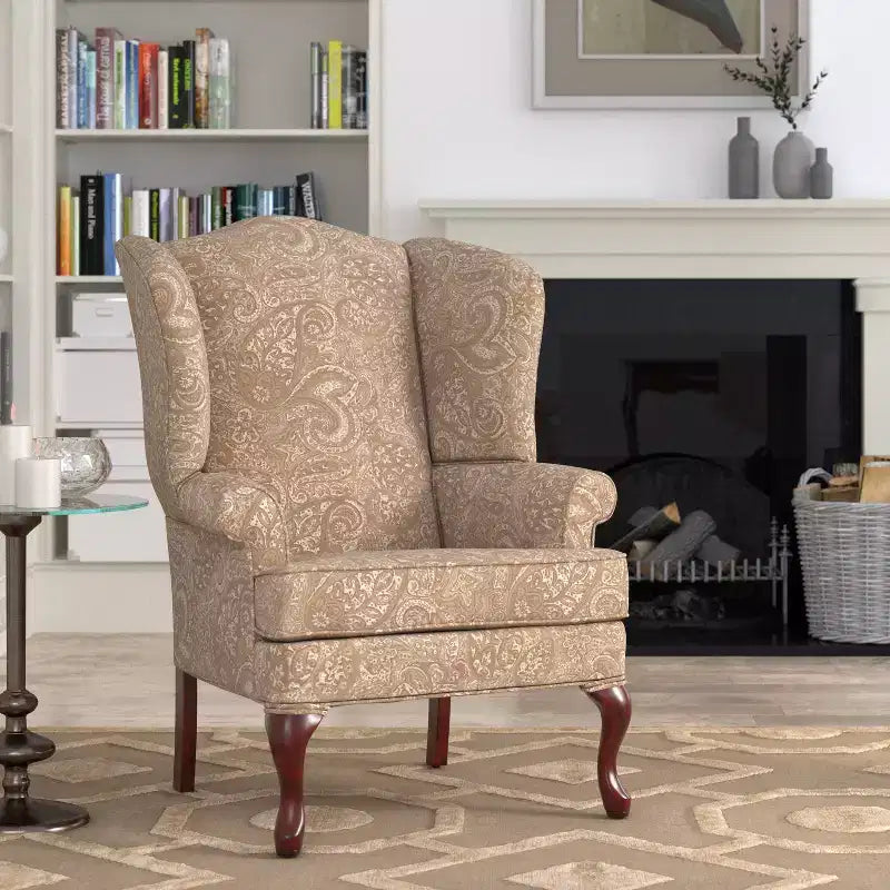 Fauteuil d'appoint traditionnel à oreilles Comfort Pointe Paisley