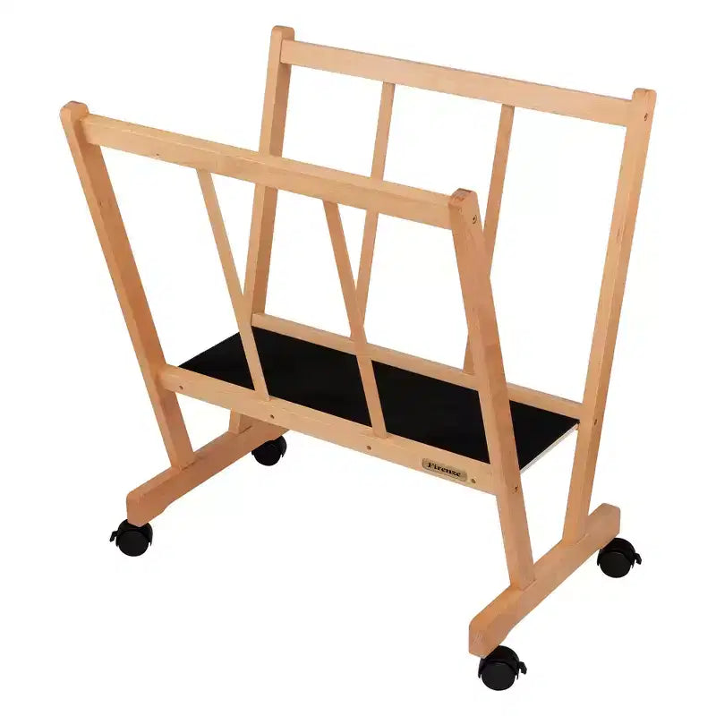 Présentoir à grandes impressions en bois Firenze de Creative Mark avec roulettes – Idéal pour exposer des toiles, des œuvres d'art, des estampes, des panneaux, des affiches, des expositions d'art, et pour le rangement