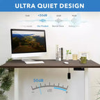 Mount-It! Bureau électrique assis-debout à double moteur avec plateau de 55", Adrift et blanc