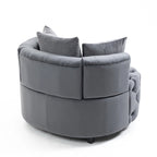 Fauteuil d'appoint tonneau classique pour un espace de vie moderne et décontracté