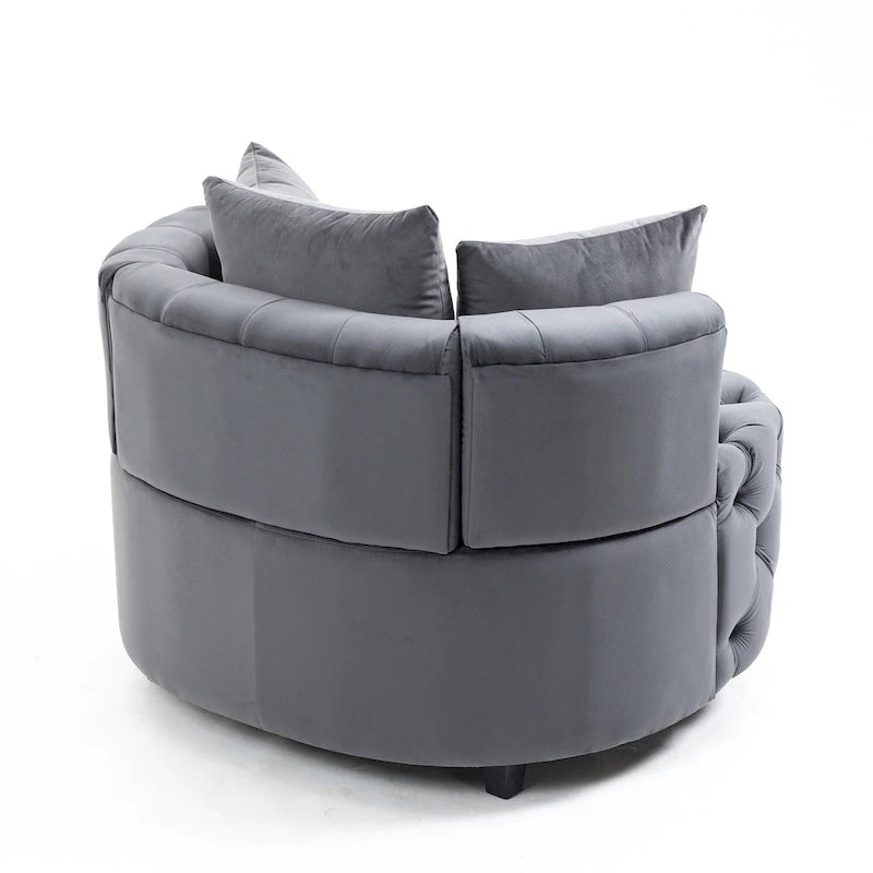 Fauteuil d'appoint tonneau classique pour un espace de vie moderne et décontracté