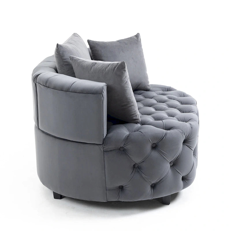 Fauteuil d'appoint tonneau classique pour un espace de vie moderne et décontracté