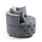 Fauteuil d'appoint tonneau classique pour un espace de vie moderne et décontracté