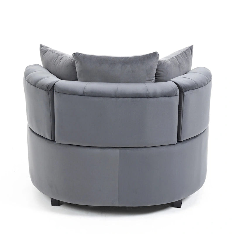 Fauteuil d'appoint tonneau classique pour un espace de vie moderne et décontracté