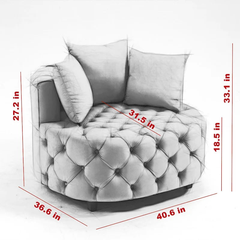 Fauteuil d'appoint tonneau classique pour un espace de vie moderne et décontracté