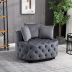 Fauteuil d'appoint tonneau classique pour un espace de vie moderne et décontracté