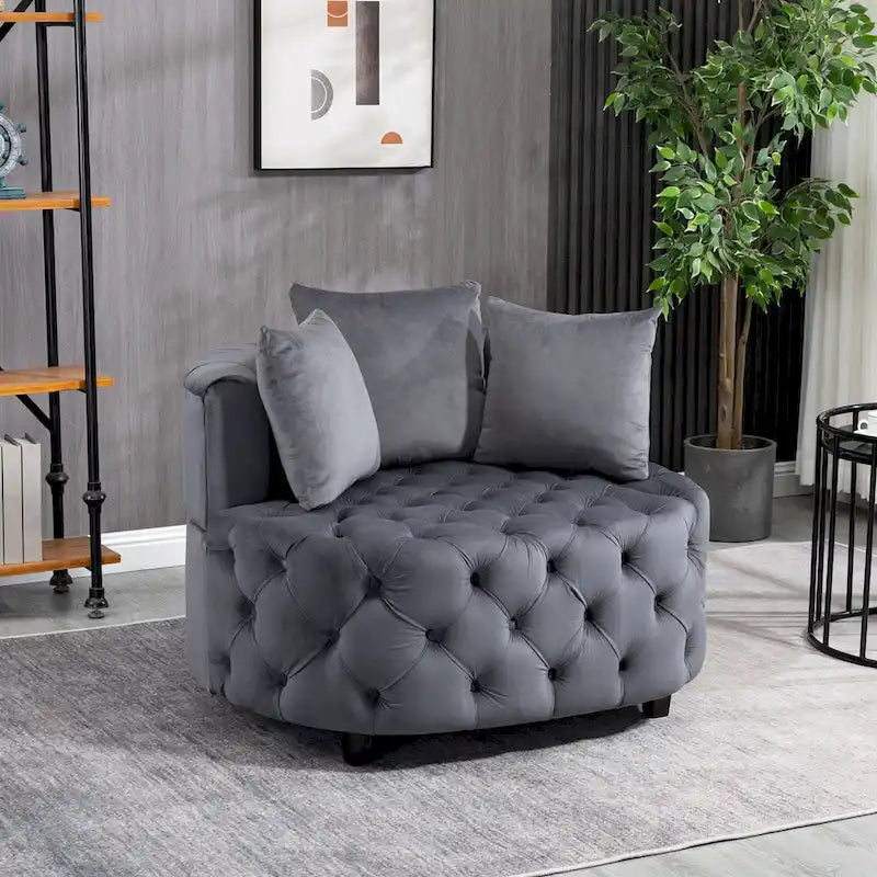 Fauteuil d'appoint tonneau classique pour un espace de vie moderne et décontracté