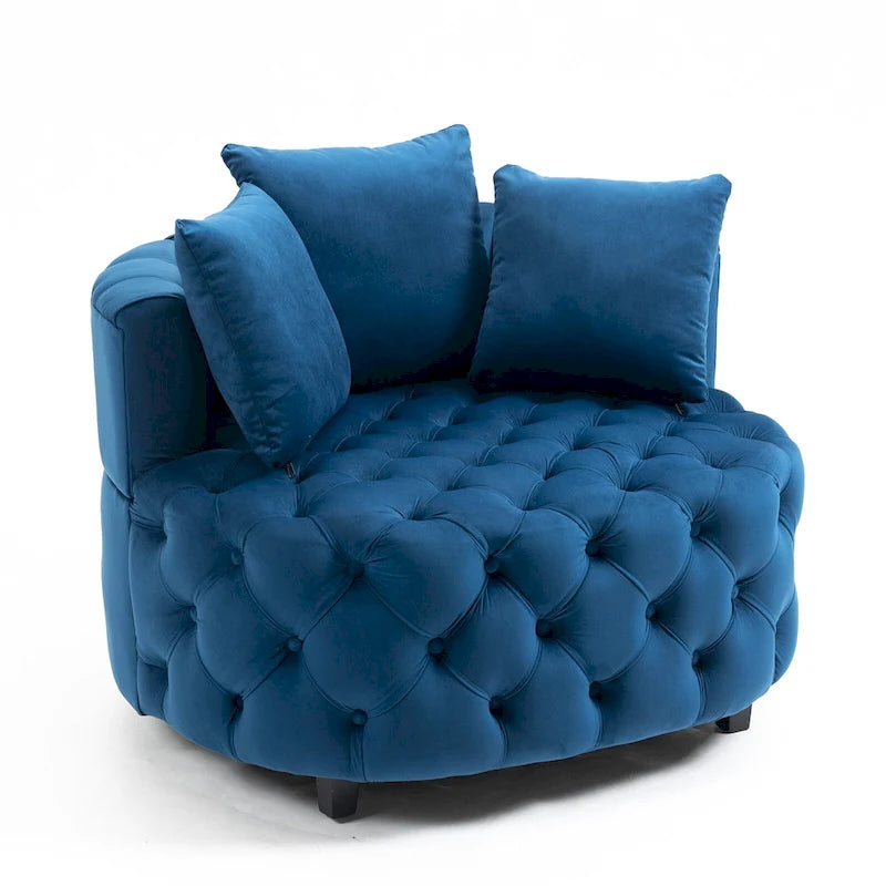 Fauteuil d'appoint tonneau classique pour un espace de vie moderne et décontracté