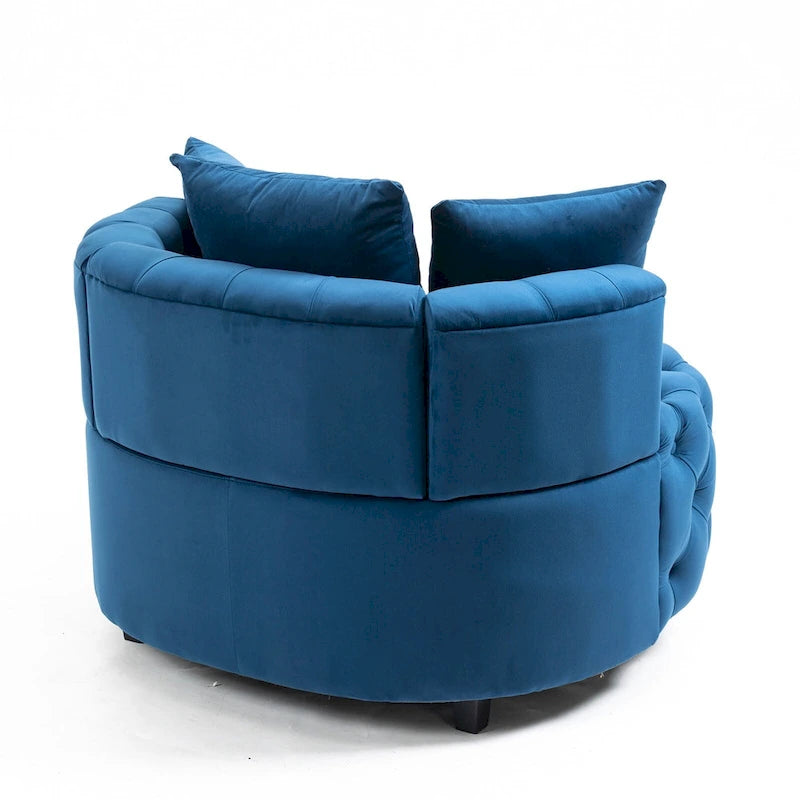 Fauteuil d'appoint tonneau classique pour un espace de vie moderne et décontracté