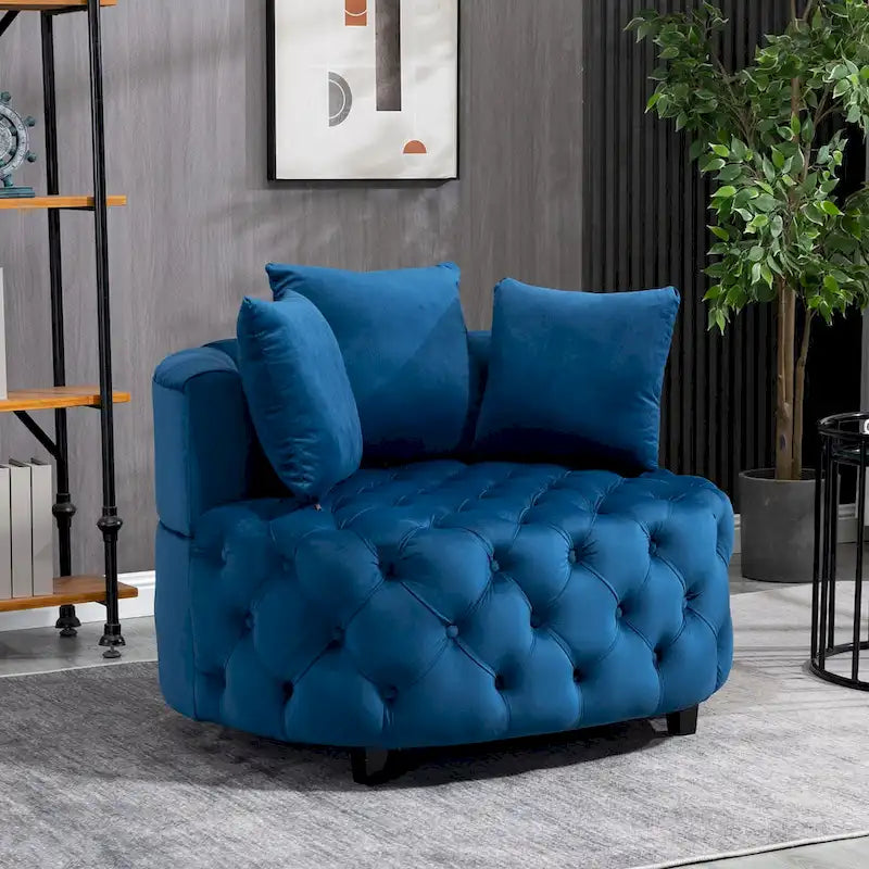 Fauteuil d'appoint tonneau classique pour un espace de vie moderne et décontracté