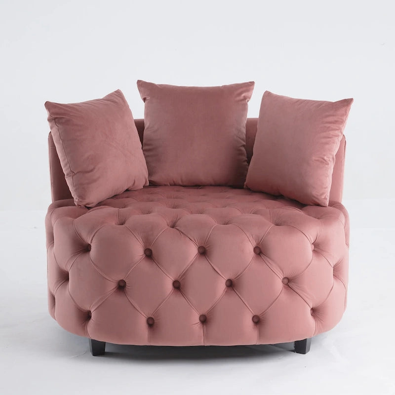 Fauteuil d'appoint tonneau classique pour un espace de vie moderne et décontracté