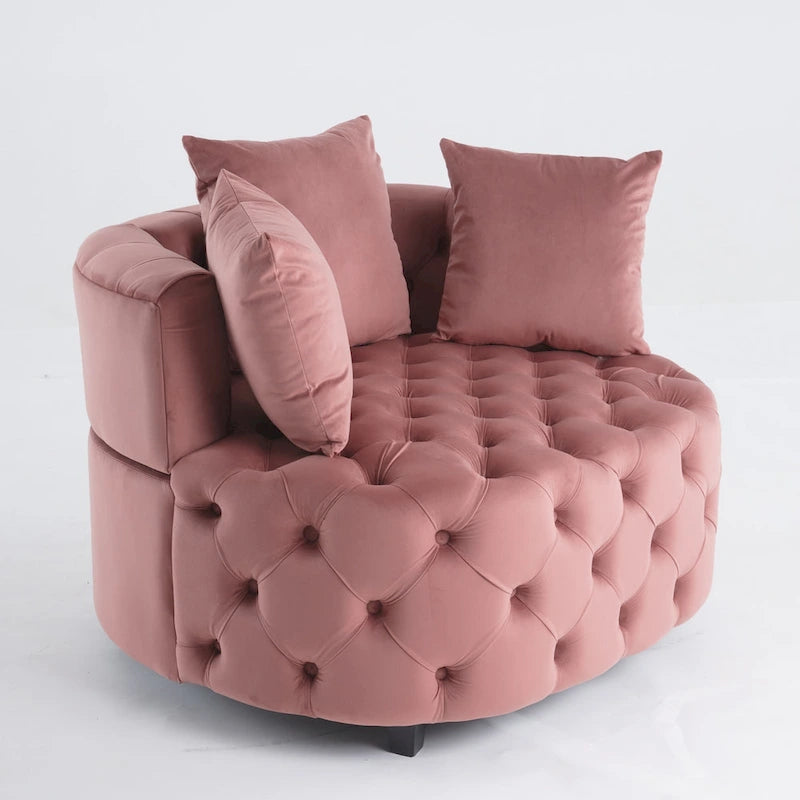 Fauteuil d'appoint tonneau classique pour un espace de vie moderne et décontracté