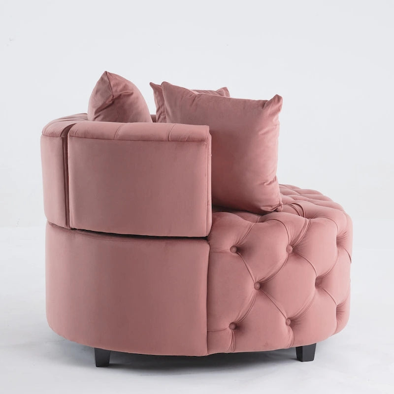 Fauteuil d'appoint tonneau classique pour un espace de vie moderne et décontracté