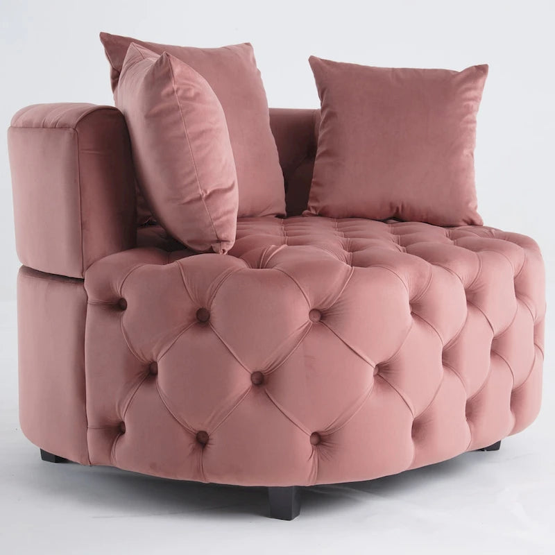 Fauteuil d'appoint tonneau classique pour un espace de vie moderne et décontracté