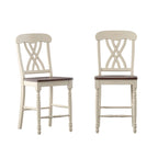 Chaises de comptoir bicolores (lot de 2)