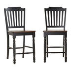 Chaises de comptoir bicolores (lot de 2)