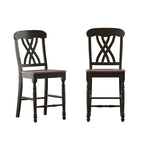 Chaises de comptoir bicolores (lot de 2)