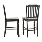 Chaises de comptoir bicolores (lot de 2)