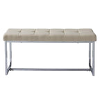 Banc en tissu moderne Kennedy avec base chromée