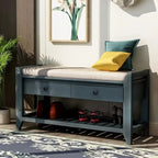 Banc de rangement multifonctionnel d'entrée avec étagère à chaussures et siège