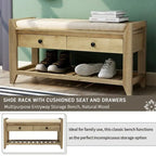 Banc de rangement multifonctionnel d'entrée avec étagère à chaussures et siège