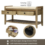 Banc de rangement multifonctionnel d'entrée avec étagère à chaussures et siège