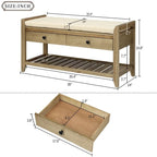 Banc de rangement multifonctionnel d'entrée avec étagère à chaussures et siège