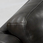 Fauteuil inclinable électrique en cuir pleine fleur de 37 po de large, avec fonction de glisse et de bascule, sièges de cinéma maison avec port de charge USB