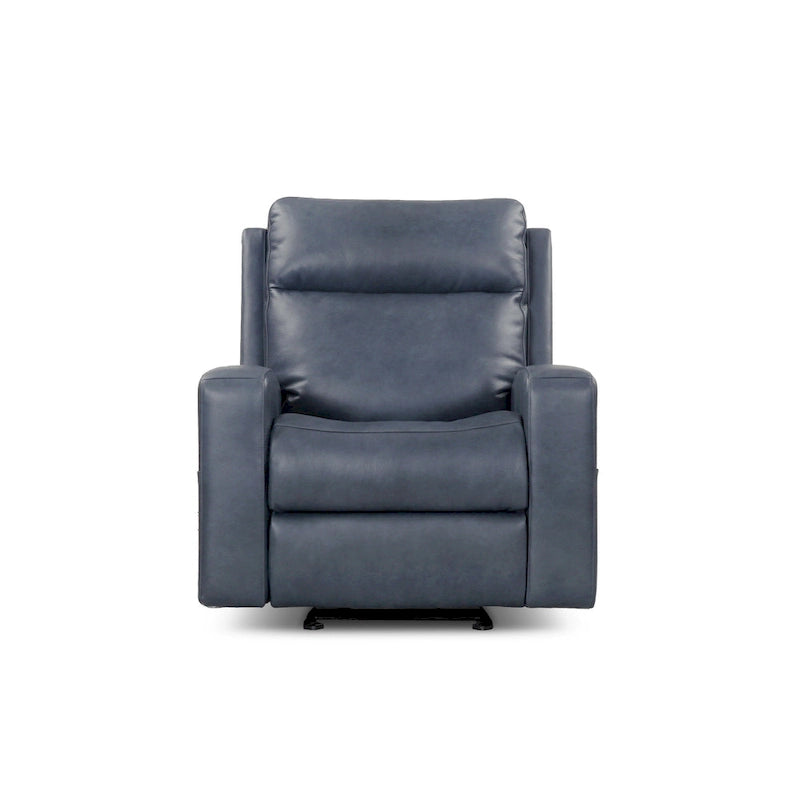 Fauteuil inclinable électrique en cuir pleine fleur de 37 po de large, avec fonction de glisse et de bascule, sièges de cinéma maison avec port de charge USB