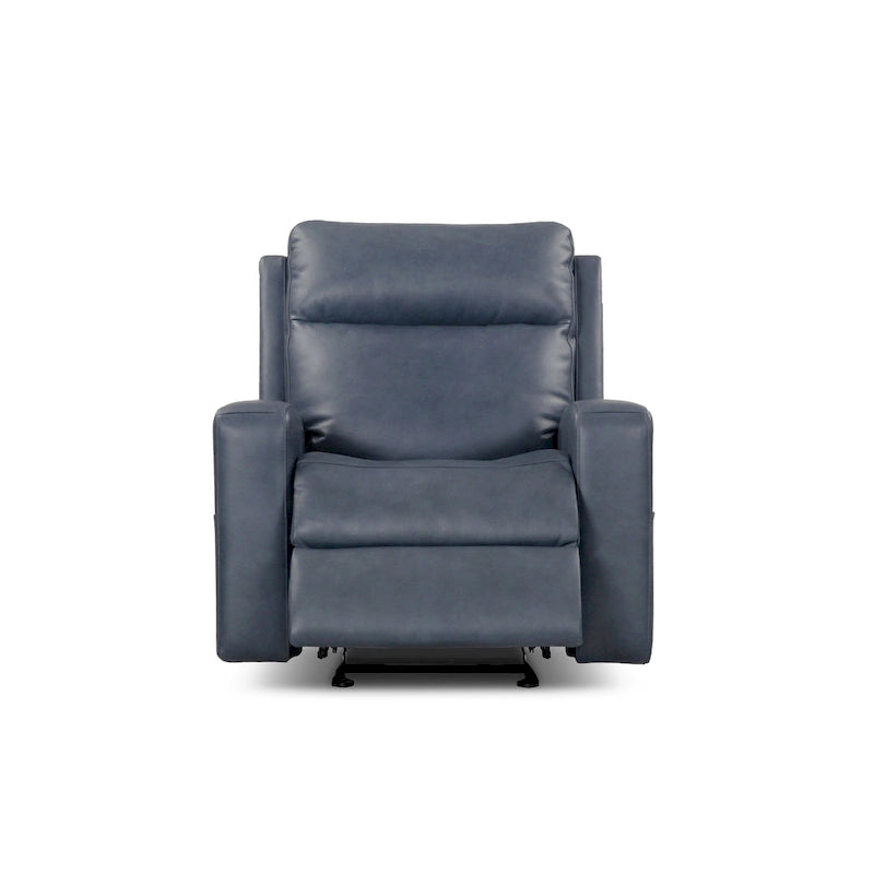 Fauteuil inclinable électrique en cuir pleine fleur de 37 po de large, avec fonction de glisse et de bascule, sièges de cinéma maison avec port de charge USB