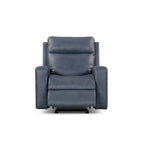 Fauteuil inclinable électrique en cuir pleine fleur de 37 po de large, avec fonction de glisse et de bascule, sièges de cinéma maison avec port de charge USB