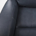 Fauteuil inclinable électrique en cuir pleine fleur de 37 po de large, avec fonction de glisse et de bascule, sièges de cinéma maison avec port de charge USB