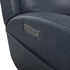 Fauteuil inclinable électrique en cuir pleine fleur de 37 po de large, avec fonction de glisse et de bascule, sièges de cinéma maison avec port de charge USB