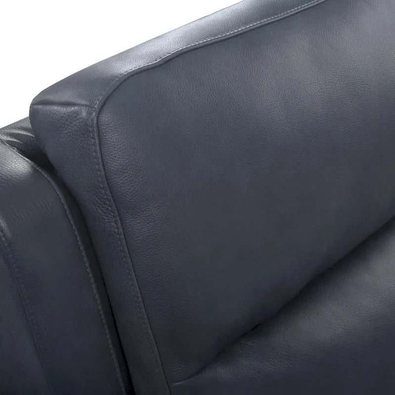Fauteuil inclinable électrique en cuir pleine fleur de 37 po de large, avec fonction de glisse et de bascule, sièges de cinéma maison avec port de charge USB