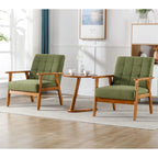 Lot de 2 fauteuils d'appoint modernes du milieu du siècle avec table d'appoint