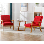 Lot de 2 fauteuils d'appoint modernes du milieu du siècle avec table d'appoint