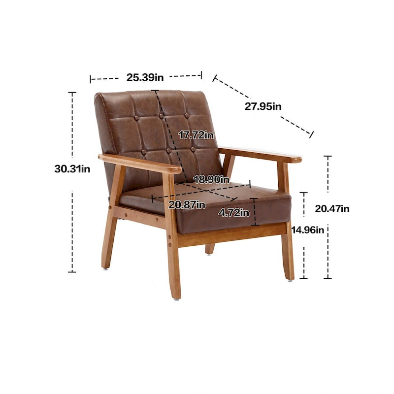 Lot de 2 fauteuils d'appoint modernes du milieu du siècle avec table d'appoint