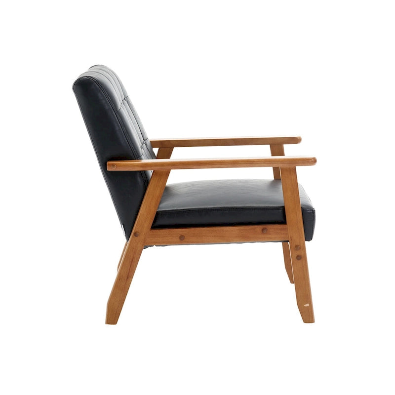 Lot de 2 fauteuils d'appoint modernes du milieu du siècle avec table d'appoint